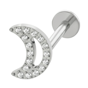 Tytanowy Labret Ozdobny - Cyrkoniowy Księżyc