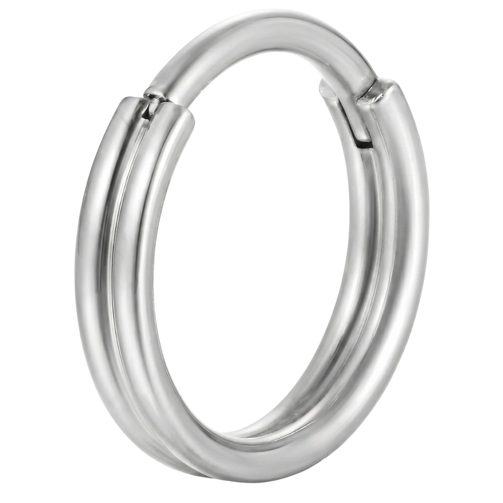 Tytanowy Clicker Segmentowy Podwójny Gruby - Kółko