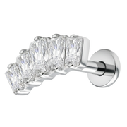 Tytanowy Labret Ozdobny - Arc Z Cyrkoniami