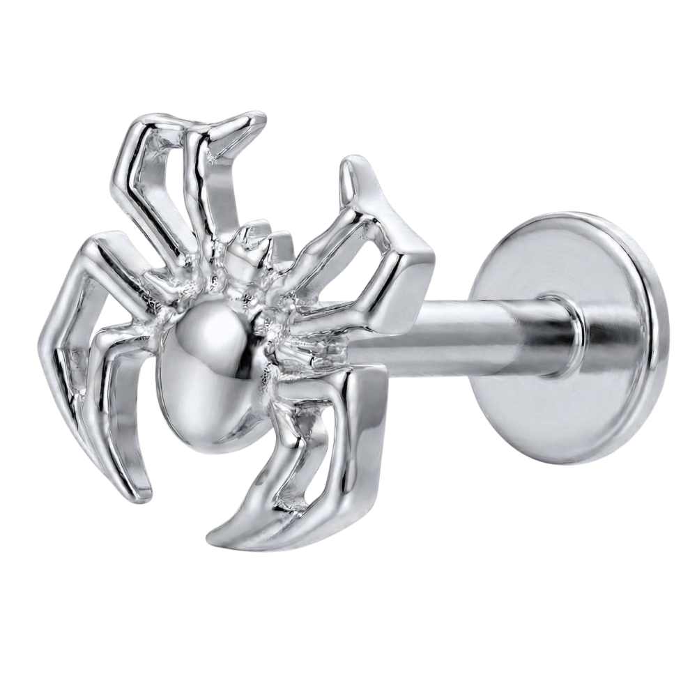 Tytanowy Labret Ozdobny - Pająk