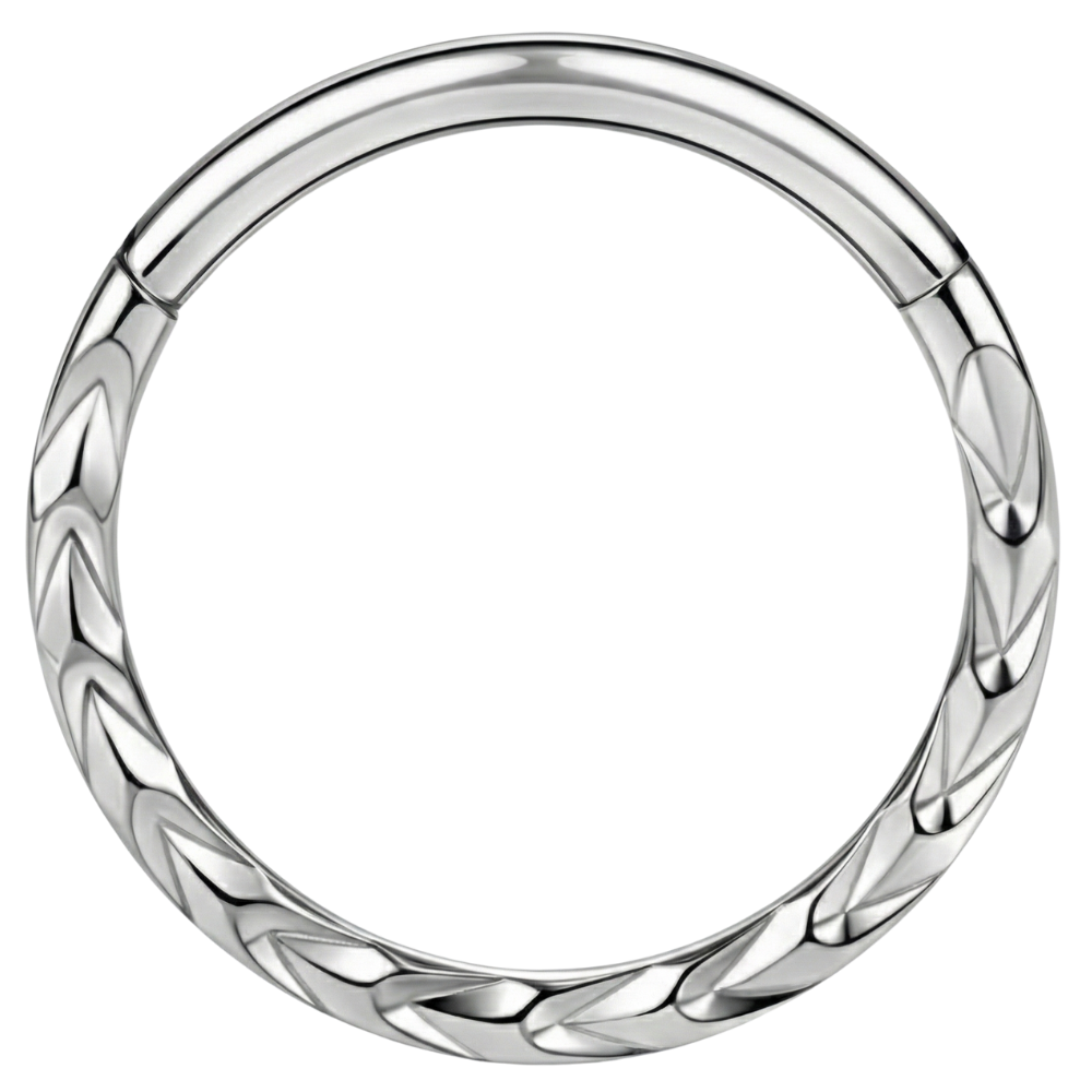 Tytanowy Clicker Segmentowy Struktura Kłos - Kółko