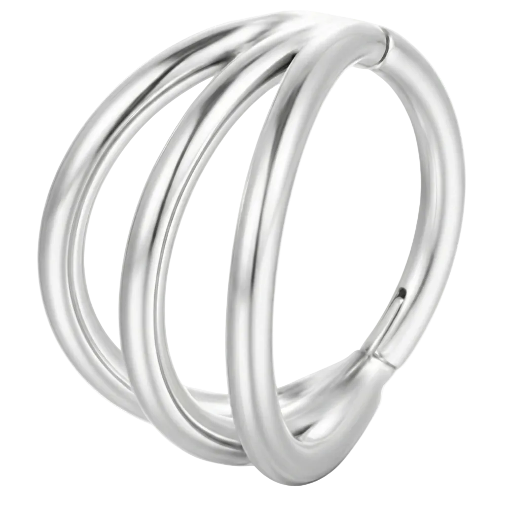 Tytanowy Clicker Segmentowy Potrójny - Kółko