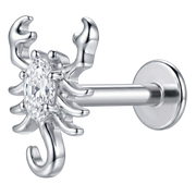 Tytanowy Labret Ozdobny - Skorpion Z Cyrkoniami