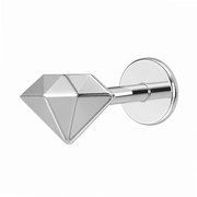 Tytanowy Labret Ozdobny - Geometryczny Diament