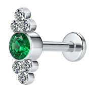 Tytanowy Labret Ozdobny - Ozdobne Cyrkonie