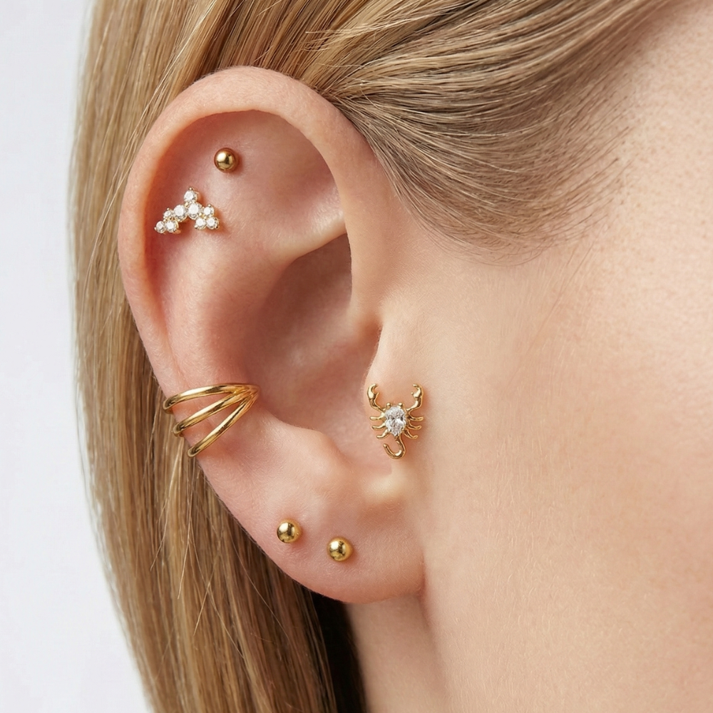 Tytanowy Clicker Segmentowy Potrójny - Kółko