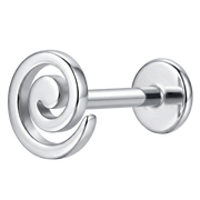 Tytanowy Labret Ozdobny - Spirala