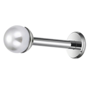 Tytanowy Labret Ozdobny - Z Perłą