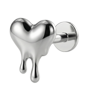 Tytanowy Labret Ozdobny - Topniejące Serce