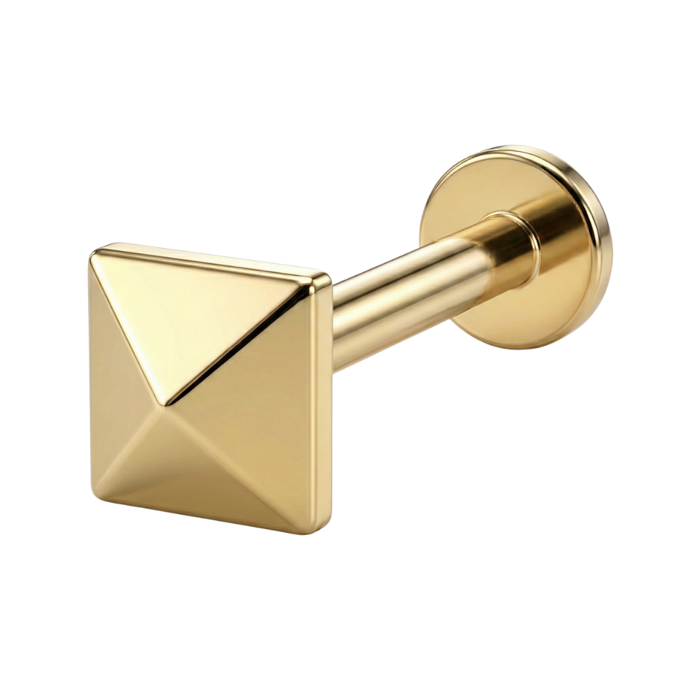 Tytanowy Labret Ozdobny - Kwadracik