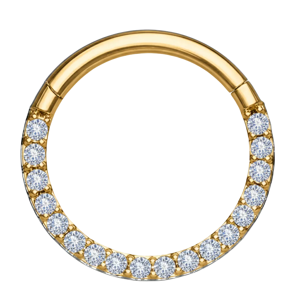 Tytanowy Clicker Segmentowy Z Cyrkoniami - Kółko - Piercing Planet