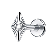 Tytanowy Labret Ozdobny - Strukturalny Romb