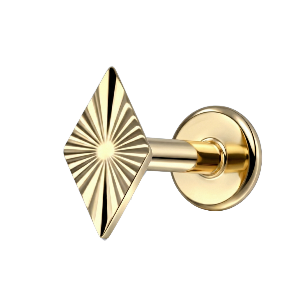 Tytanowy Labret Ozdobny - Strukturalny Romb