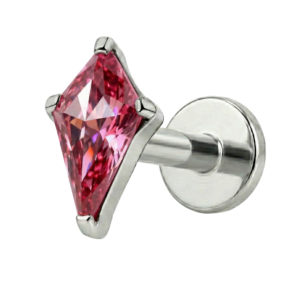 Tytanowy Labret Ozdobny - Latawiec Z Cyrkonią