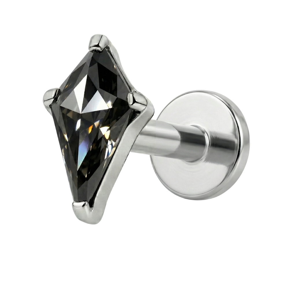 Tytanowy Labret Ozdobny - Latawiec Z Cyrkonią