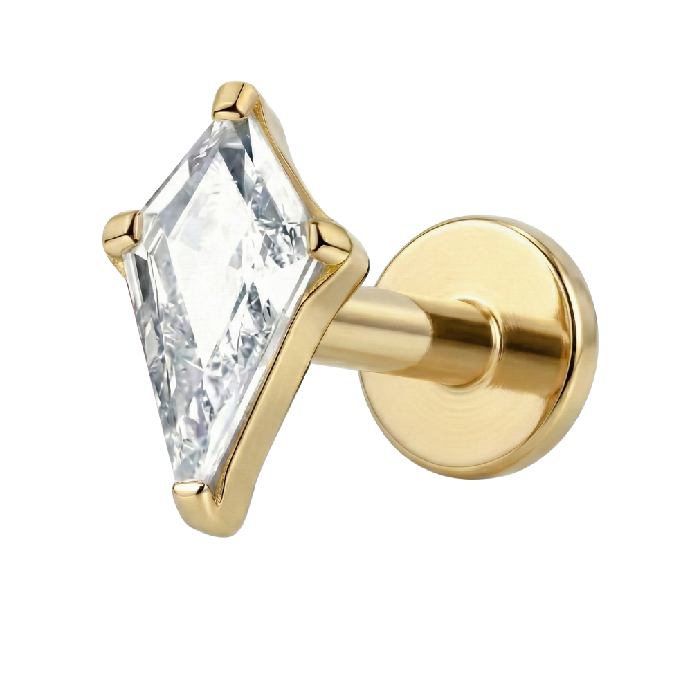 Tytanowy Labret Ozdobny - Latawiec Z Cyrkonią