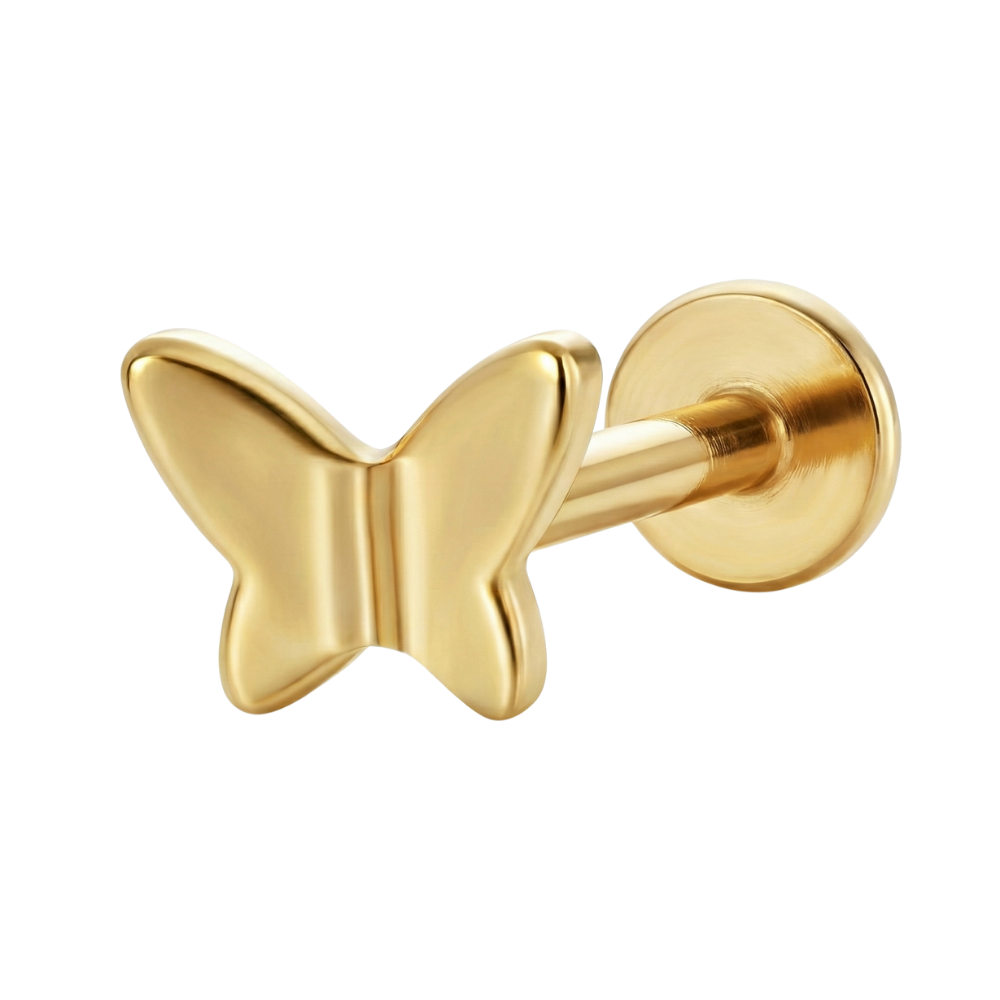 Tytanowy Labret Ozdobny - Motyl