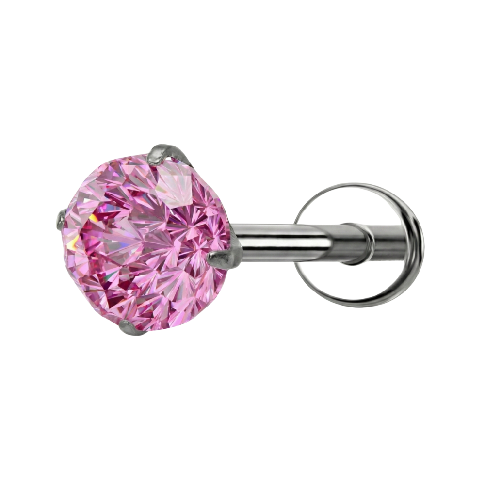 Tytanowy Labret Ozdobny - Diament