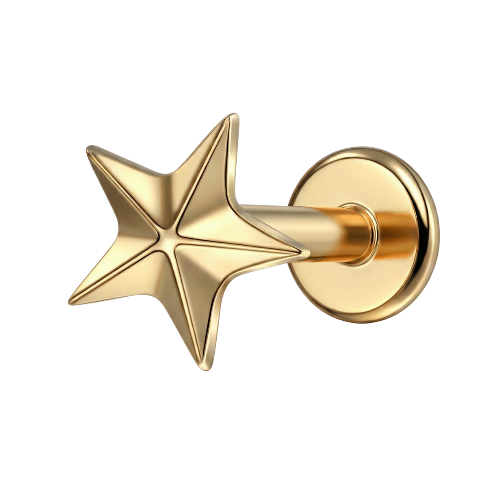 Tytanowy Labret Ozdobny - Gwiazda