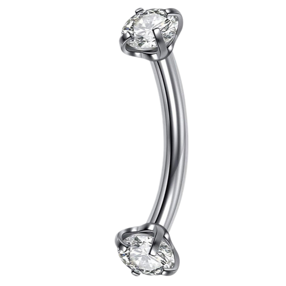 Tytanowy Banan Ozdobny - Cyrkonie