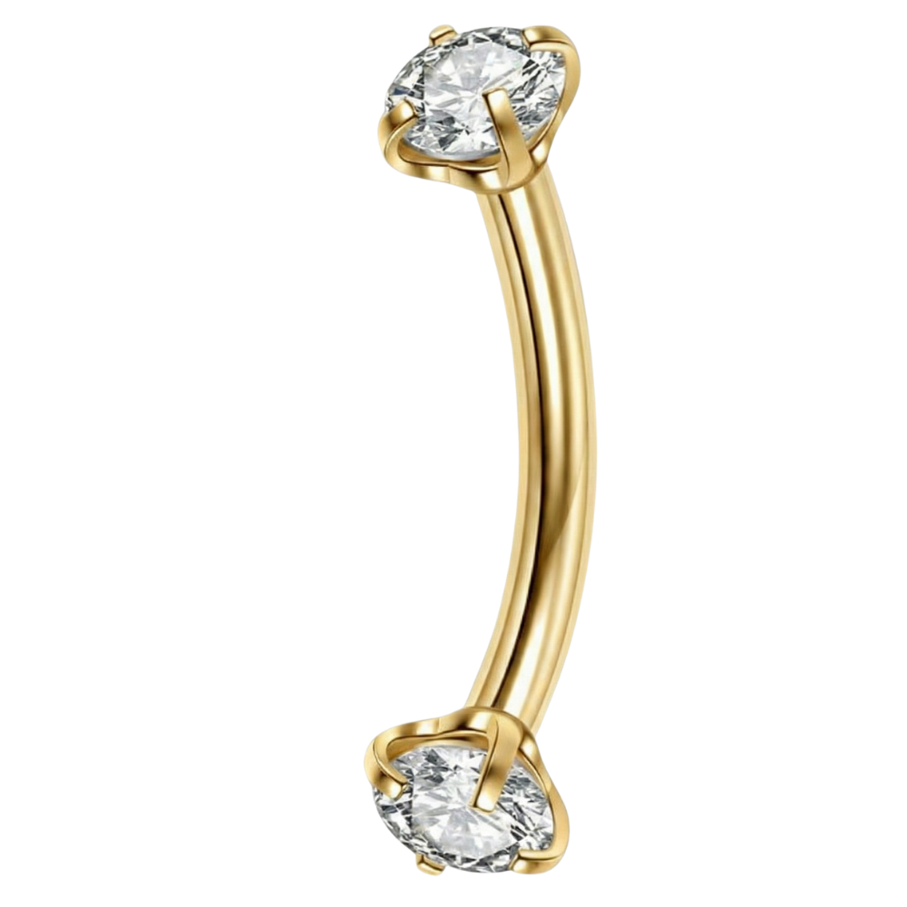 Tytanowy Banan Ozdobny - Cyrkonie