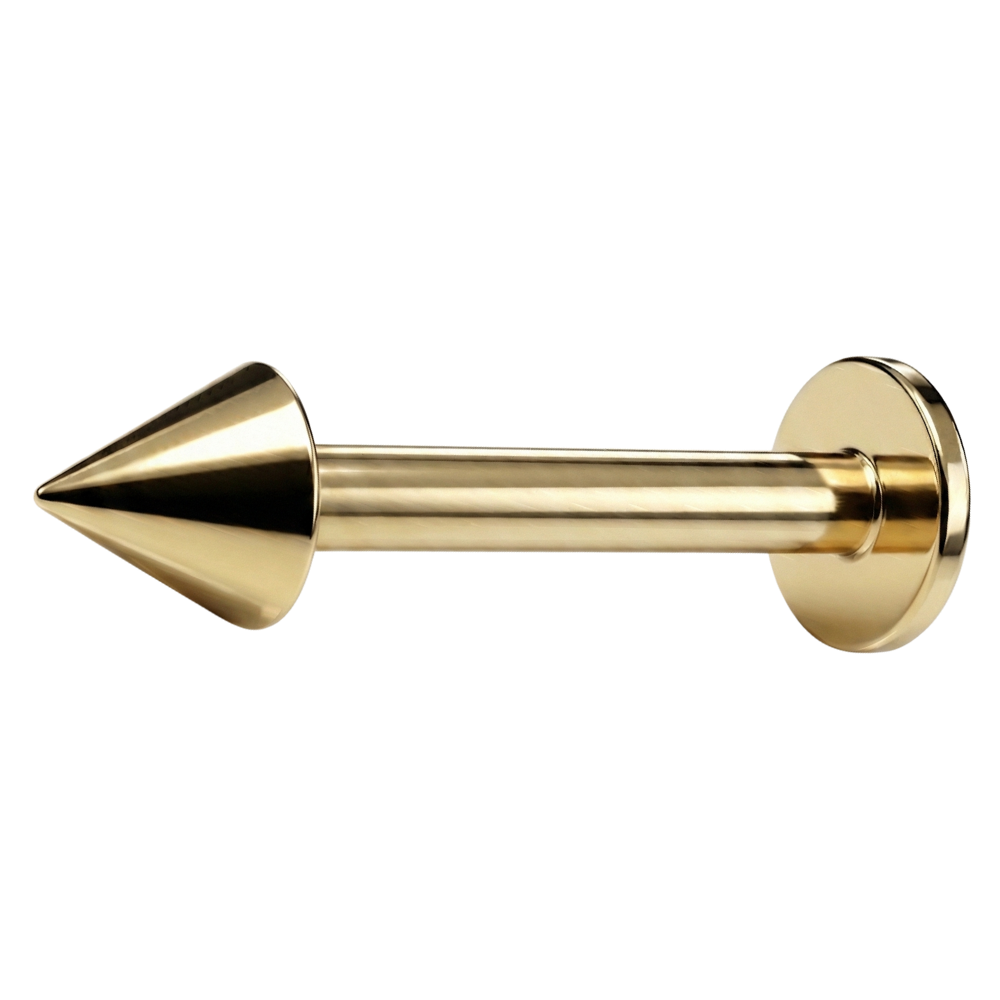 Tytanowy Labret Ze Stożkiem - Z Gwintem Zewnętrznym