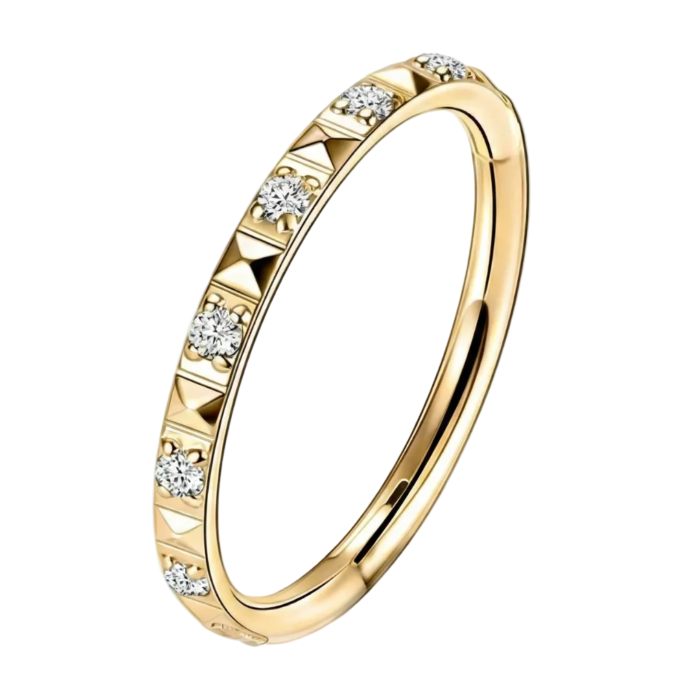 Tytanowy Clicker Segmentowy Z Cyrkoniami, Szlif Diamentowy Obręcz - Kółko - Piercing Planet