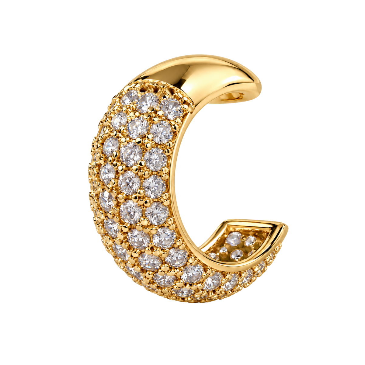 Nausznica Szeroka z Cyrkoniami - Ear Cuff