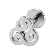 Stalowy Labret Ozdobny Fale
