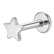 Stalowy Labret Ozdobny Gwiazdka
