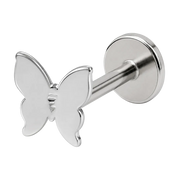 Stalowy Labret Ozdobny Motyl