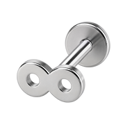 Stalowy Labret Ozdobny Nieskonczonosc