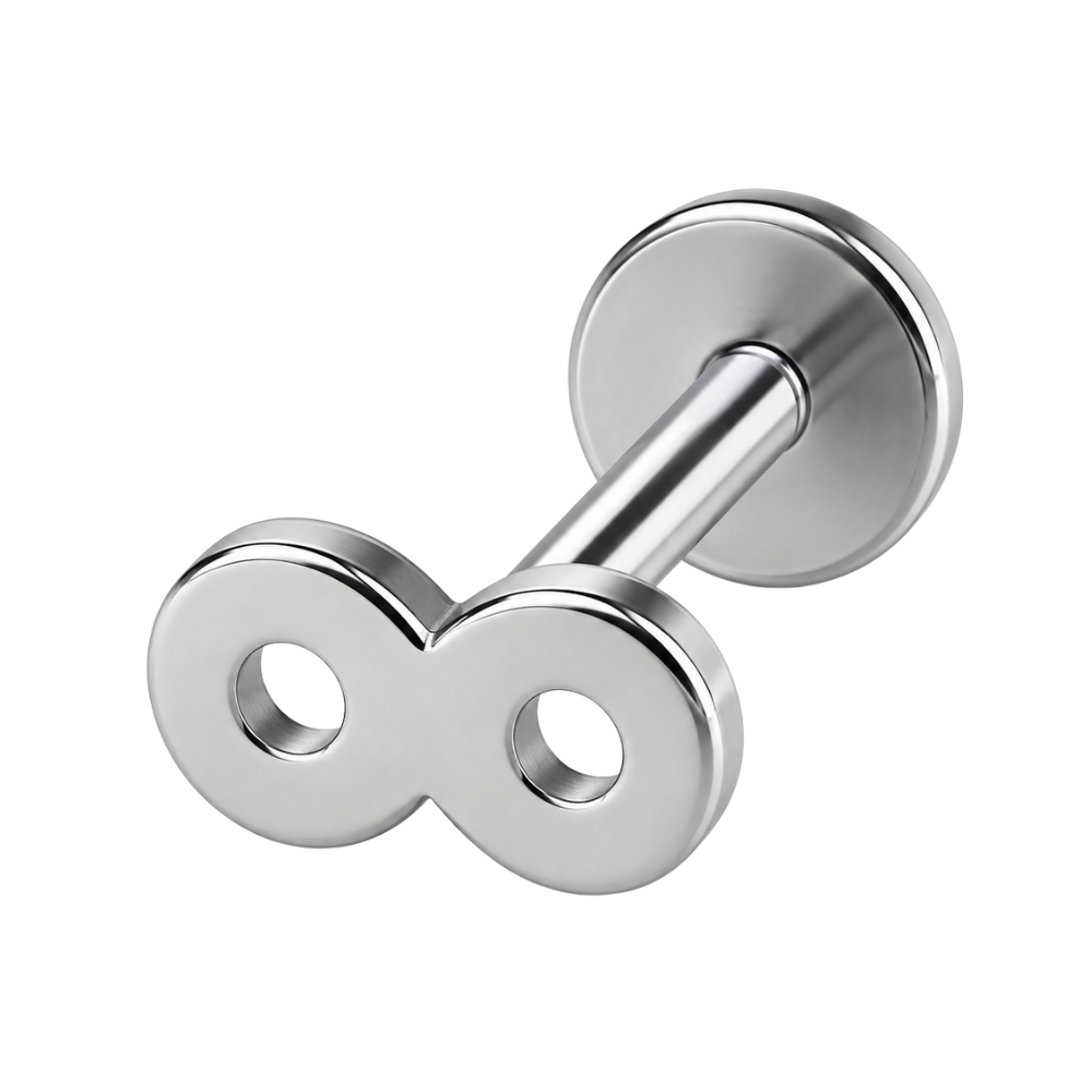 Stalowy Labret Ozdobny Nieskonczonosc