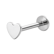 Stalowy Labret Ozdobny Serce