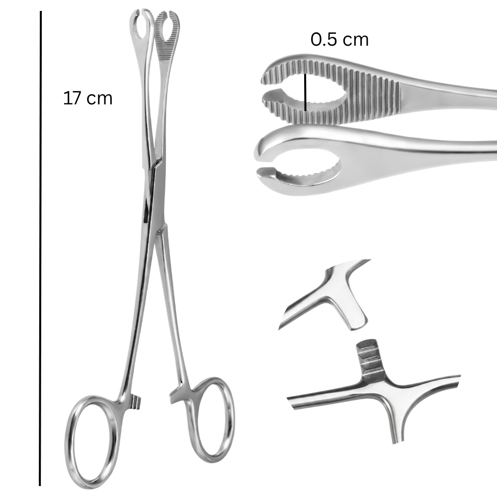 Szczypce do Piercingu - Okrągłe, Otwarte, 0,5cm