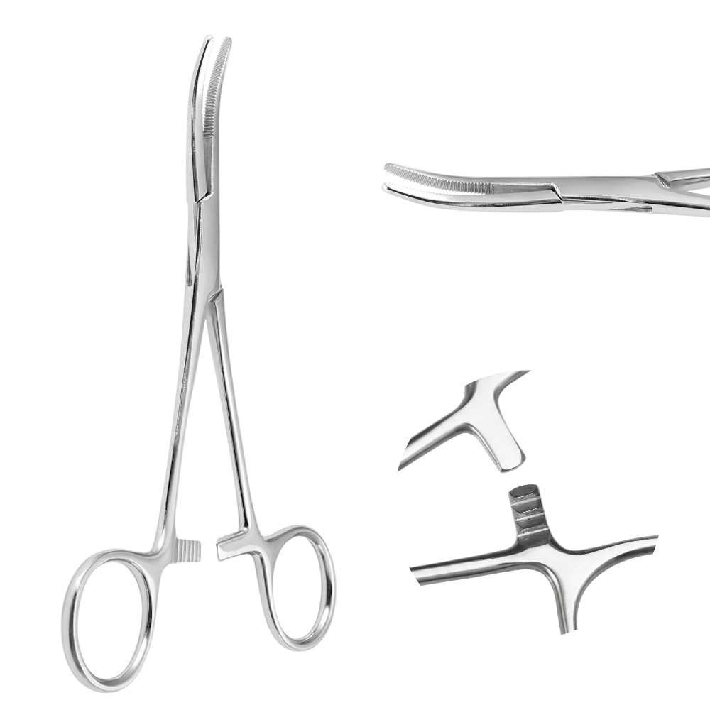 Szczypce do Piercingu - Zagięte, 14,5cm