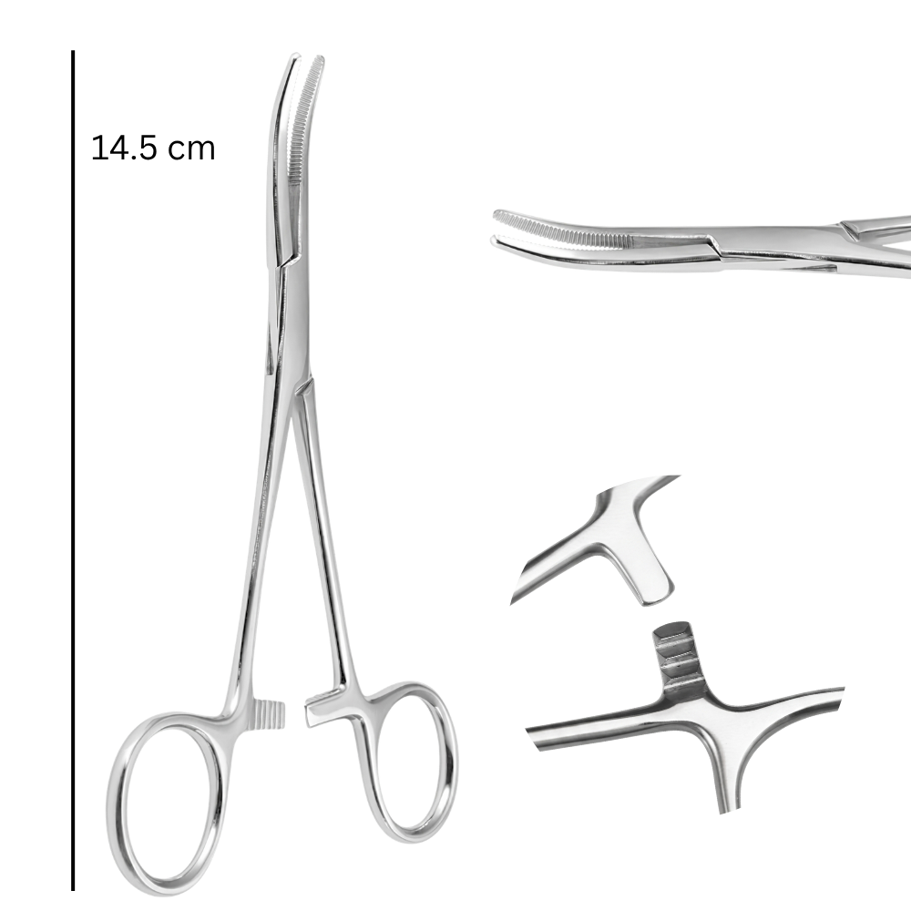 Szczypce do Piercingu - Zagięte, 14,5cm