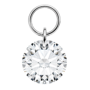 Tytanowy Charm Piercing Okrągła Zawieszka Srebrny