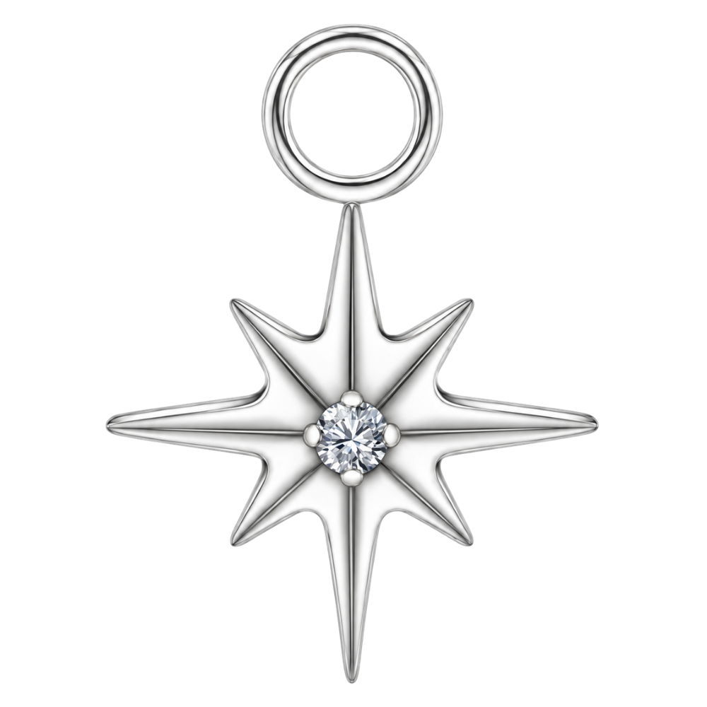 Tytanowy Charm Zawieszka Gwiazdka