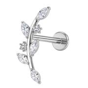 Tytanowy Labret Ozdobny Bazie z Cyrkoniamii
