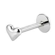 Tytanowy Labret Ozdobny Male Serduszko