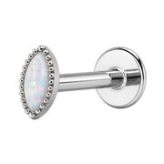 Tytanowy Labret Ozdobny Owalny Opal