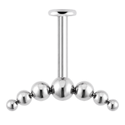 Tytanowy Labret Ozdobny do Vertical Helix Kulki