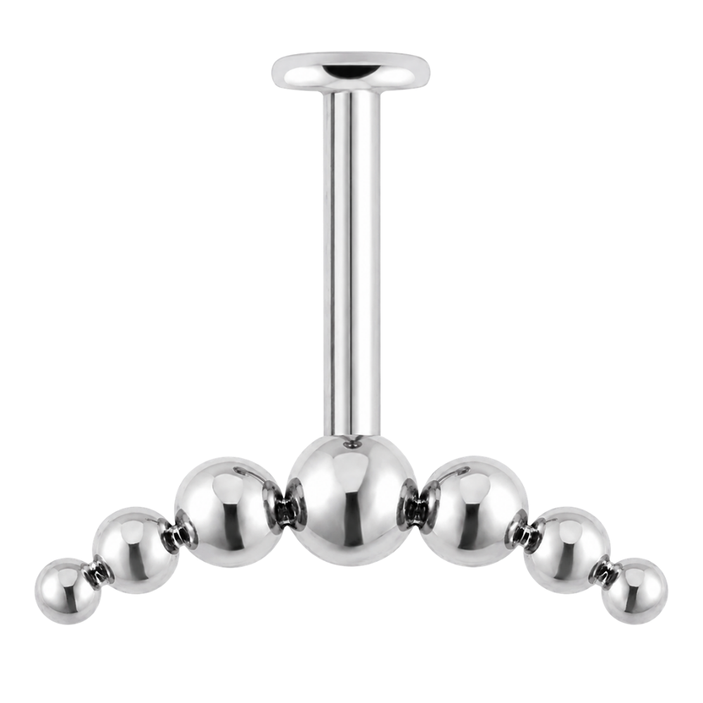Tytanowy Labret Ozdobny do Vertical Helix Kulki