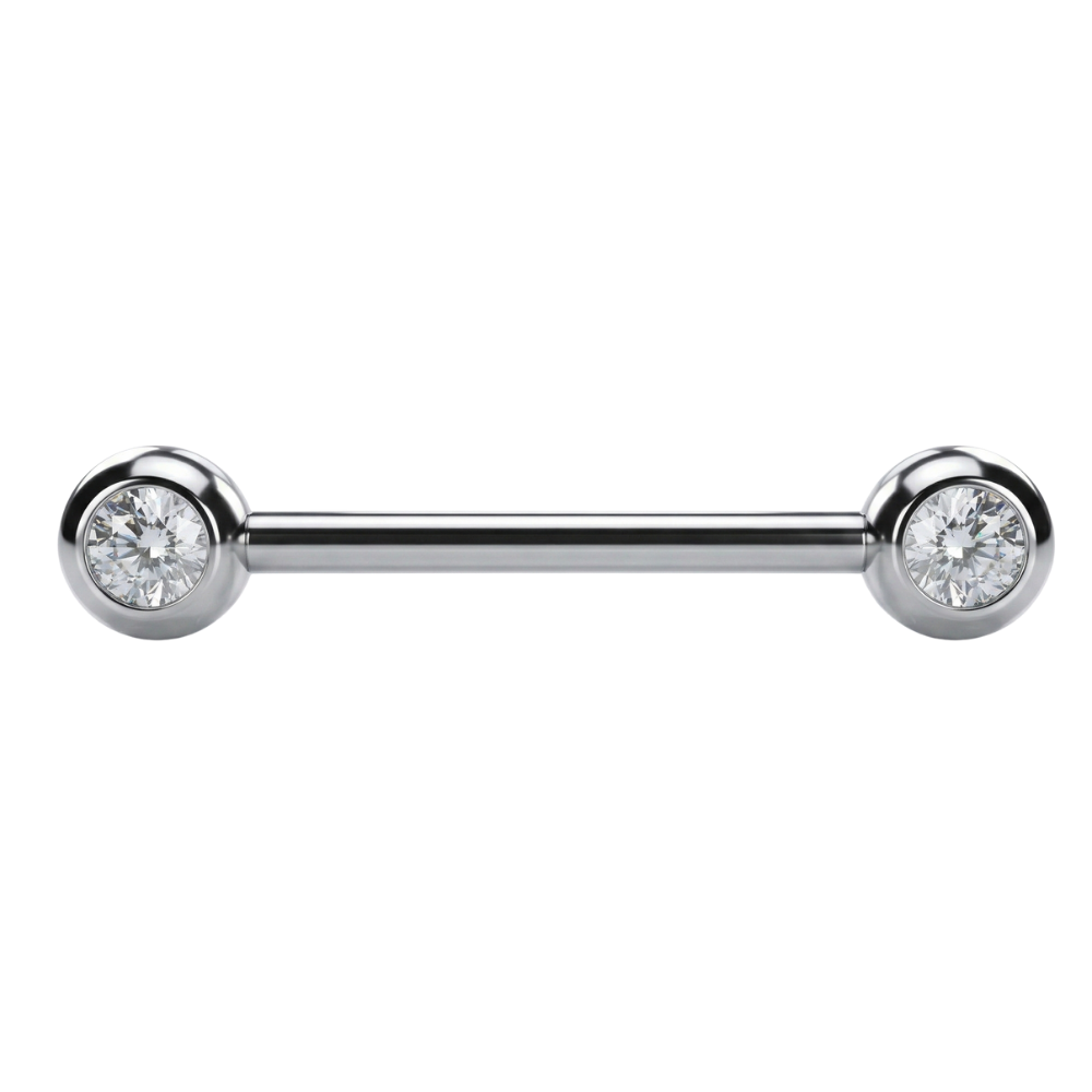 Tytanowy Kolczyk Do Sutka - Cyrkonie