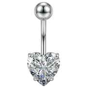 Tytanowy Kolczyk Do Pępka - Serce